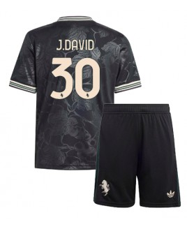 Günstige Juventus Jonathan David #30 3rd trikot Kinder 2025-26 Kurzarm (+ Kurze Hosen)